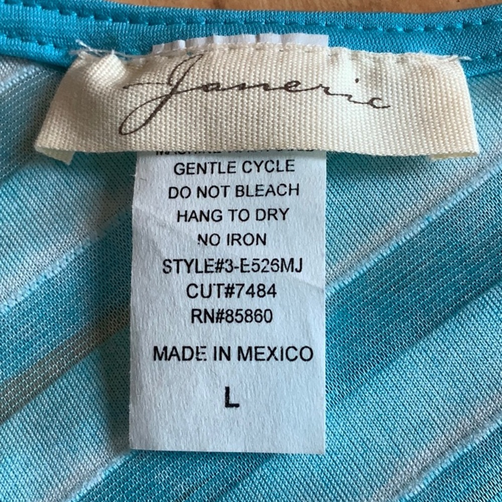 NEW Turquoise/Aqua Ruffled Tank Top - Picture 3 of 4